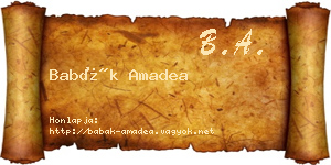 Babák Amadea névjegykártya